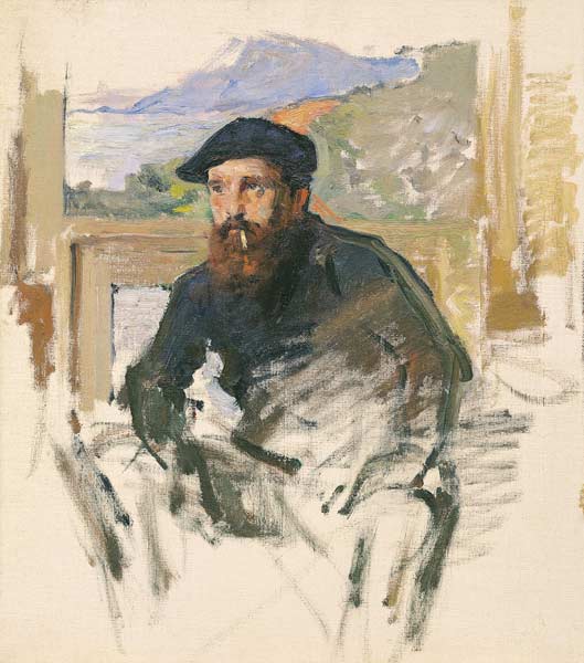 Selbstbildnis im Atelier von Claude Monet