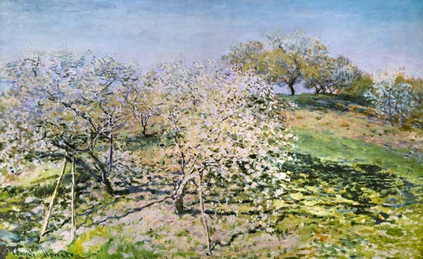Spring, flowering apple trees von Claude Monet