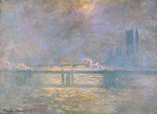 Die Charing-Cross-Brücke über die Themse. von Claude Monet