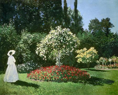 Dame im Garten 1867