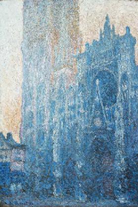 Die Kathedrale von Rouen. Das Portal. Morgenstimmung
