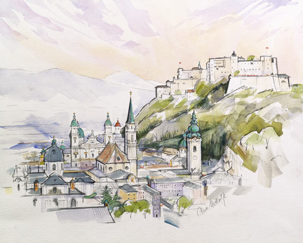 Salzburg Sunrise von Clive  Metcalfe