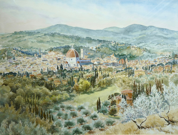 191 From Villa Bellagio - clear morning von Clive Wilson