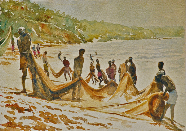 624 Dance of the fishing nets von Clive Wilson