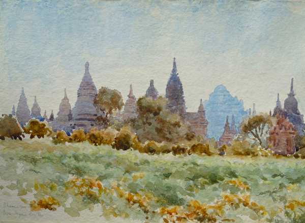 898 Dhamayan Gyi from Myew Bon Tha, Bagan von Clive Wilson