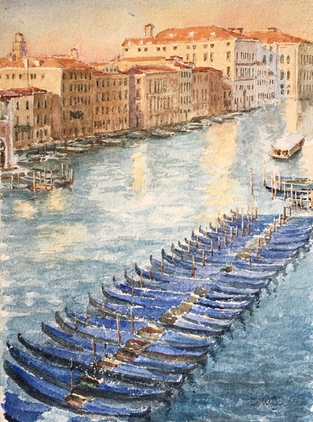 998 December sunrise from Palazzo Michiel dal Brusa von Clive Wilson