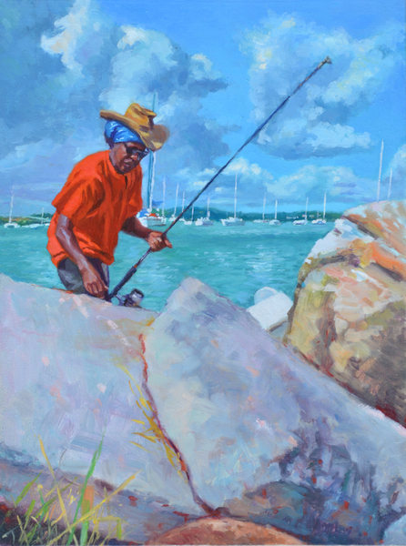 Red Fisherman von Colin Bootman