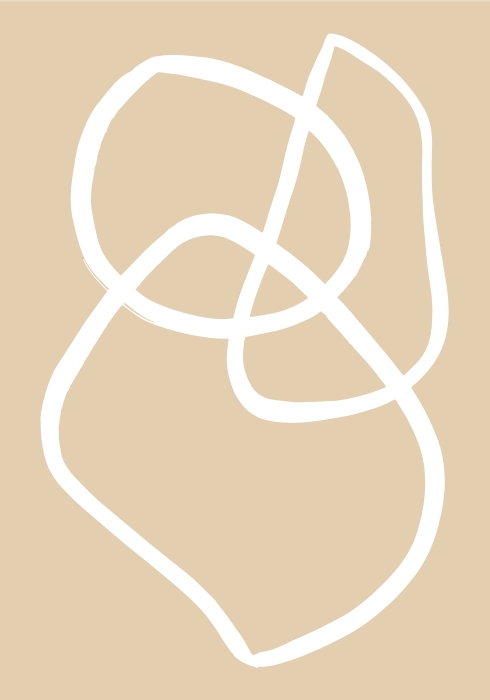 Beige Lines 03 von Graphic Collection