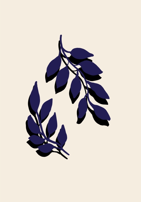 Blue Twigs von Graphic Collection