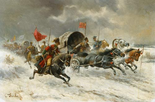 Goldtransport in Sibirien von Constantin Stoiloff