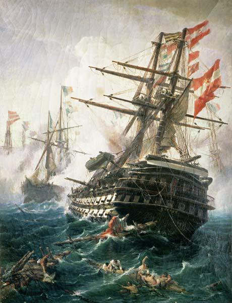 The Battle of Lissa, fought between the Austro-Hungarian Empire and Italy