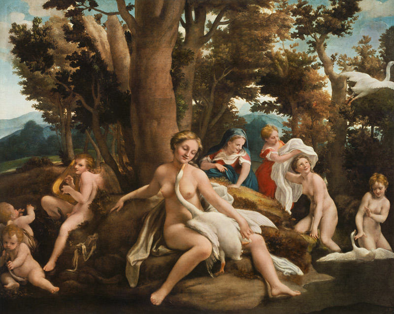 Leda und der Schwan von Correggio (eigentl. Antonio Allegri)