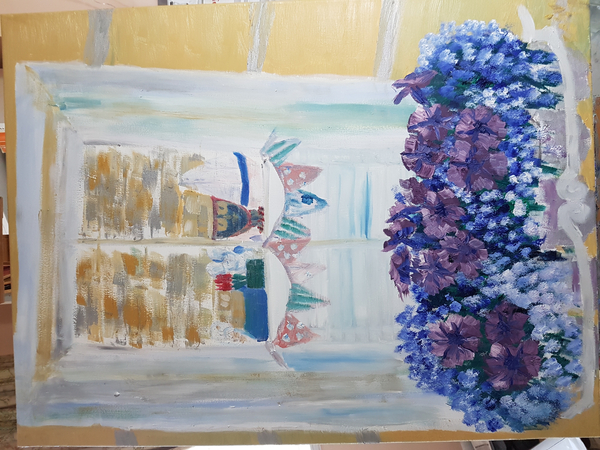 Cornish window view from outside in von Cosima Duggal