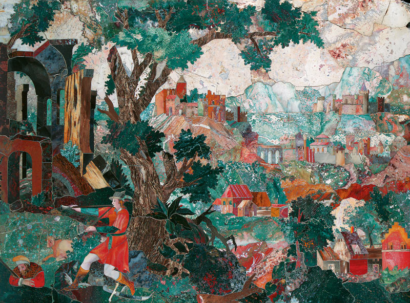 Pietra Dura Tafel von Cosimo Castrucci