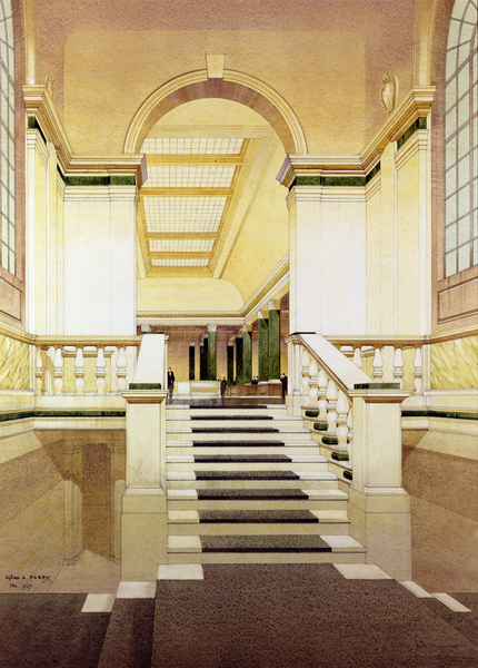 Interior of the Midland Bank, London von Cyril Farey