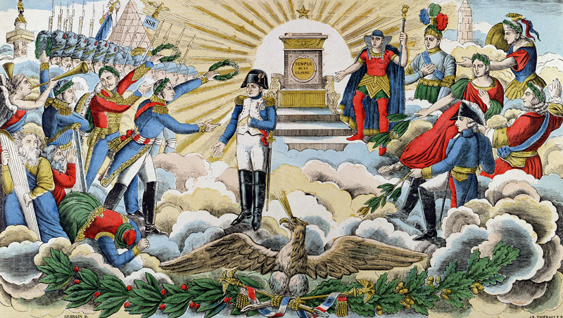 Apotheosis of Napoleon I (1769-1821) (coloured engraving) von D. Georgin