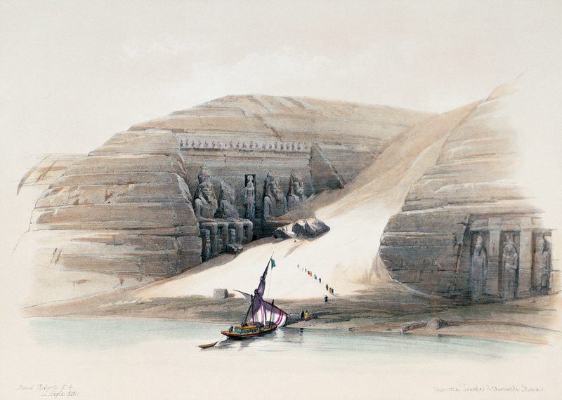 Abu-Simbel, Gesamtansicht von D. Roberts