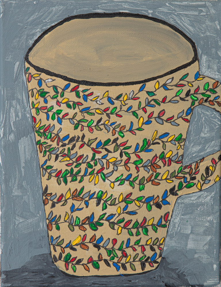 Mug With Leaves von Dale Hefer