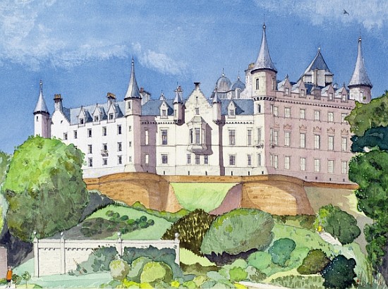Dunrobin Castle, 1996 (w/c)  von David  Herbert
