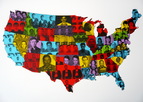 Celebrity Arrest Map von David Studwell