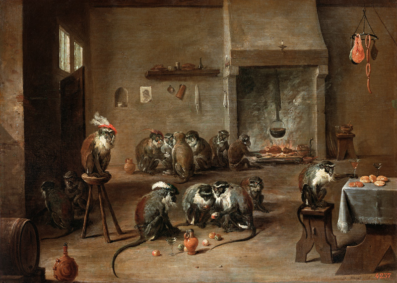Monkeys in a Tavern von David Teniers