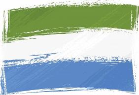 Grunge Sierra Leone flag