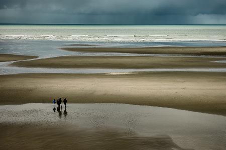 Walking at the sea