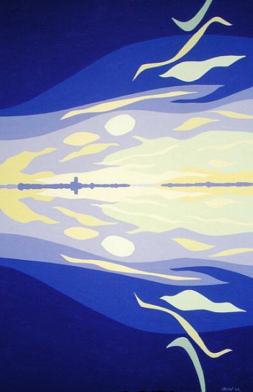 Reflections, Seymour, 2003 (gouache on paper)  von Derek  Crow