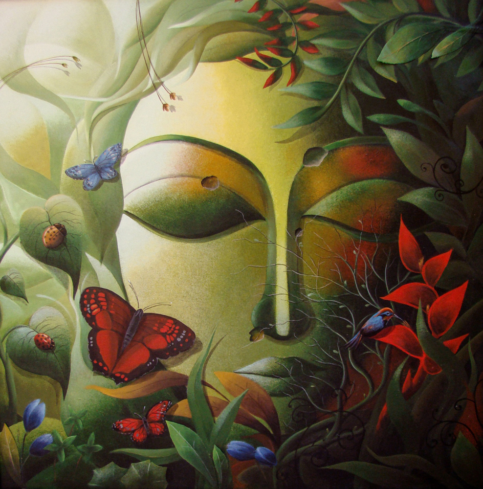 Green God (Buddha) von Dhananjoy Mukherjee