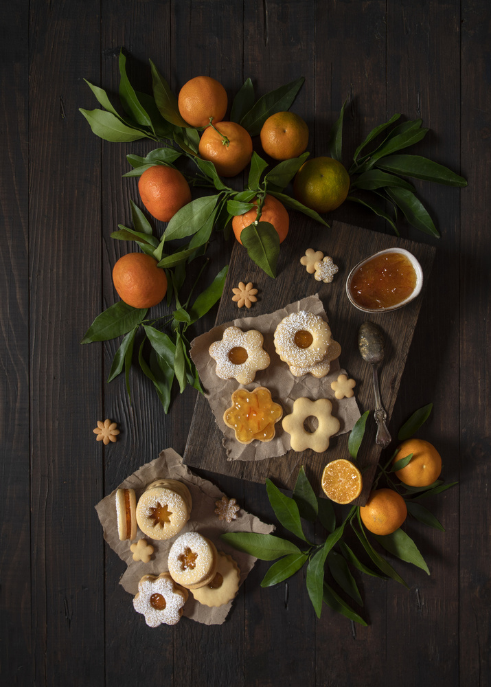 Mandarin Linzer Cookies von Diana Popescu