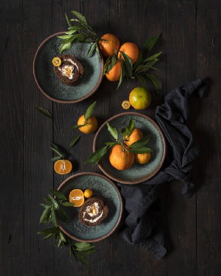 Mandarine chocolate roll