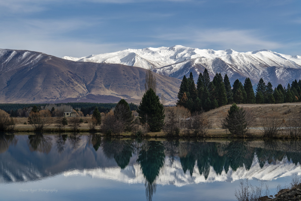 Reflections at Lake Ruataniwha von Diane Agar