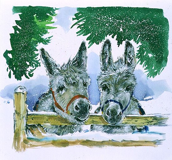 Friends in the Field, 1996 (w/c)  von Diane  Matthes