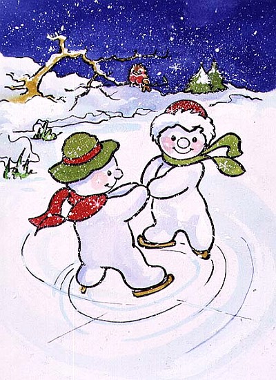 Snowmen Skating  von Diane  Matthes
