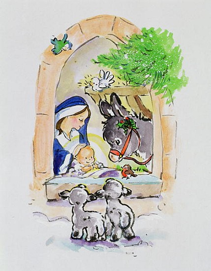 Snowy Bethlehem, 1996 (w/c)  von Diane  Matthes