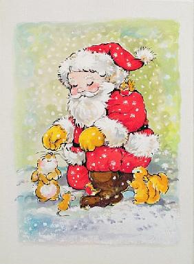 Father Christmas with Animals 