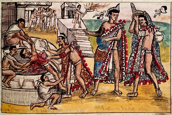 Fol. 70v Human Sacrifice von Diego Duran