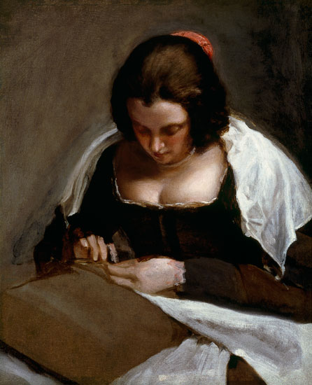 Die Näherin von Diego Rodriguez de Silva y Velázquez