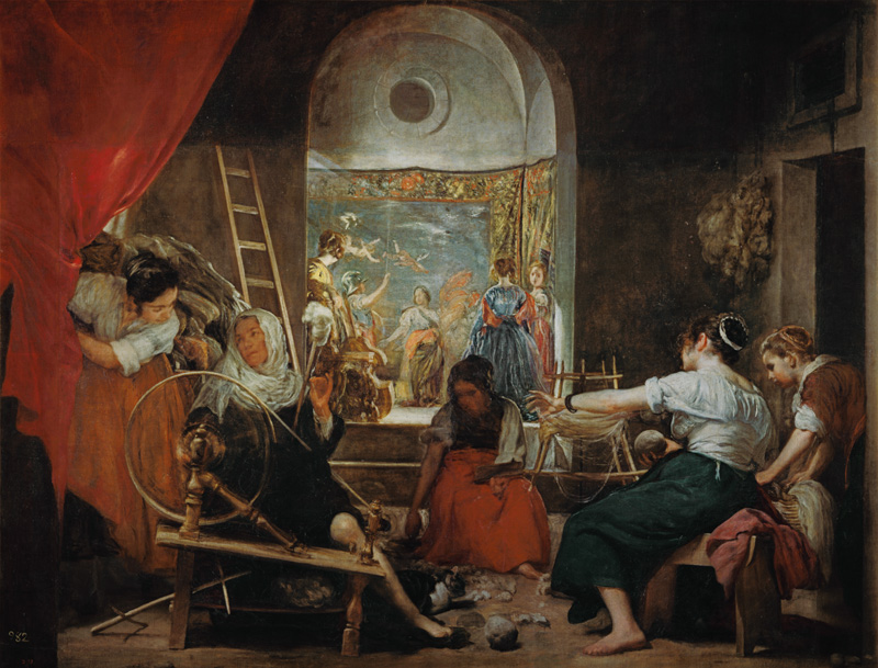 Las Hilanderas (Die Spinnerinnen, oder: Die Fabel der Arachne) von Diego Rodriguez de Silva y Velázquez