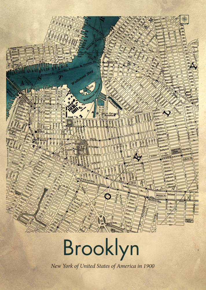 Brooklyn map von Dionisis Gemos