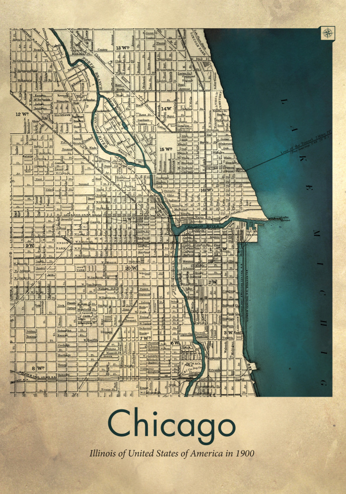 Chicago map von Dionisis Gemos