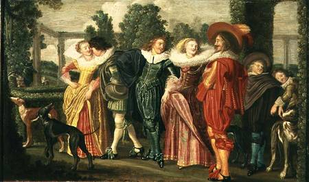 A Promenade in the Garden von Dirck Hals
