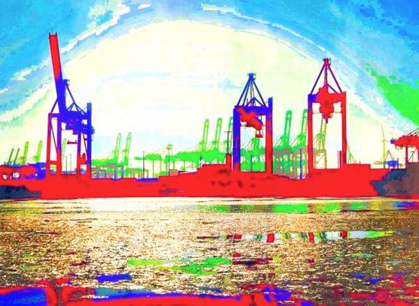 Kräne am Hafen 11 von Doris Beckmann