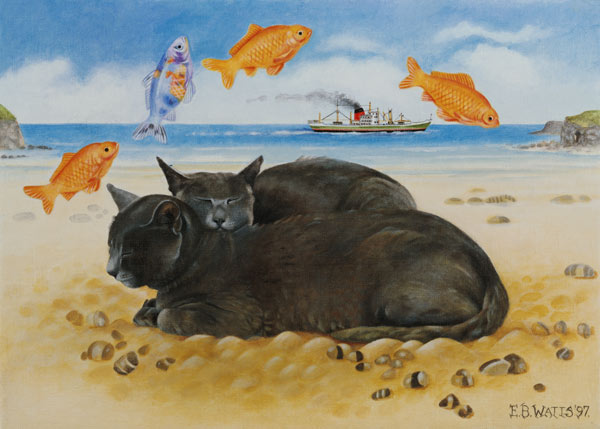 Fish Dreams, 1997 (acrylic on canvas)  von E.B.  Watts