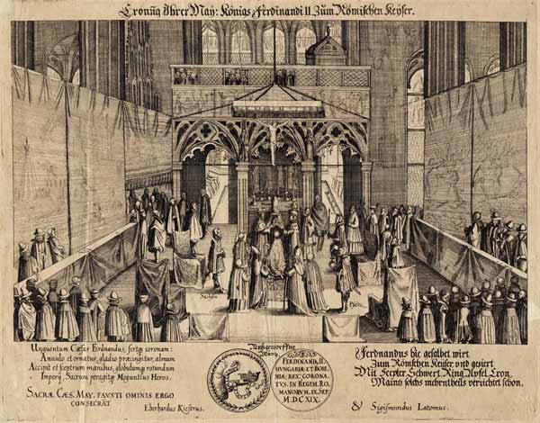 Die Krönung Königs Ferdinand II. zum Römischen Kaiser von Eberhard Kieser