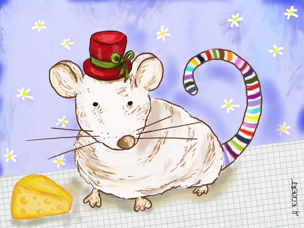 Buntstreifenmaus von Anna Eckert