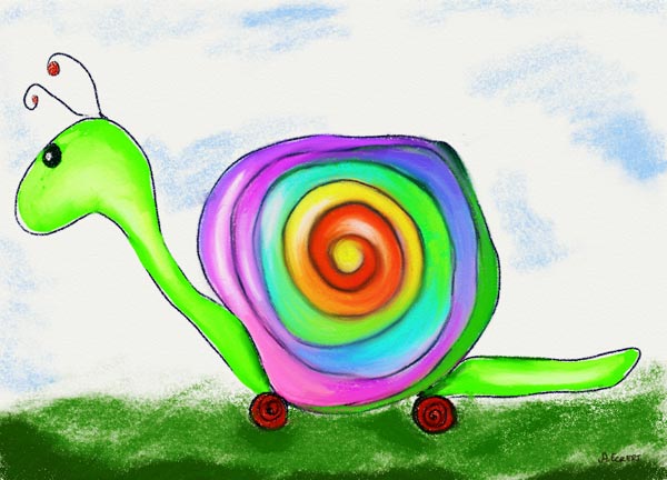 Rudi die Rennschnecke von Anna Eckert