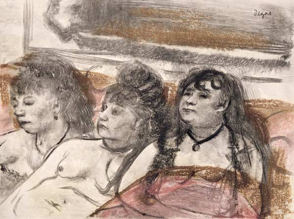 Illustration from 'La Maison Tellier' by Guy de Maupassant von Edgar Degas