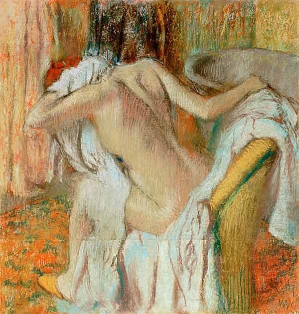 Nach dem Bad von Edgar Degas