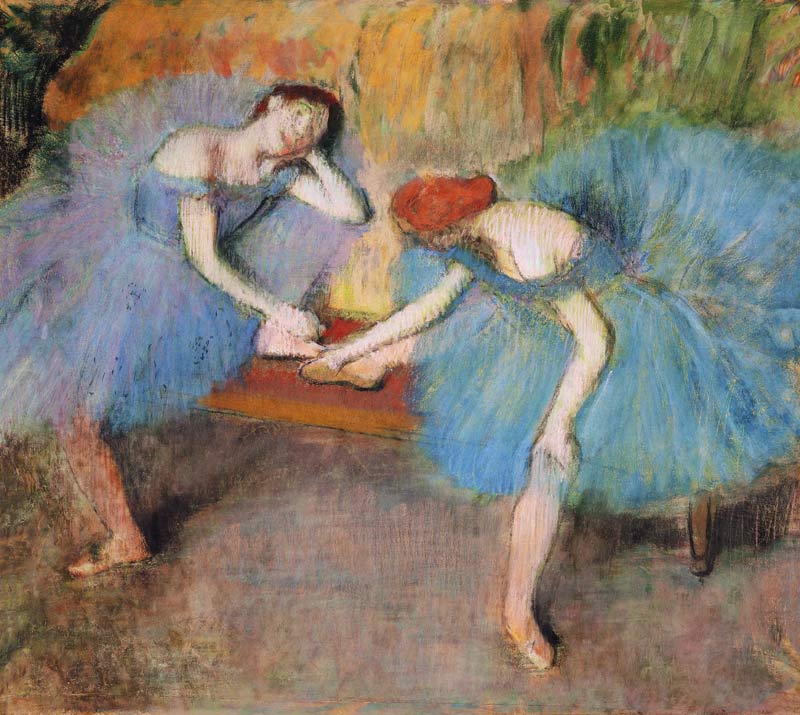 Two Dancers at Rest or, Dancers in Blue von Edgar Degas